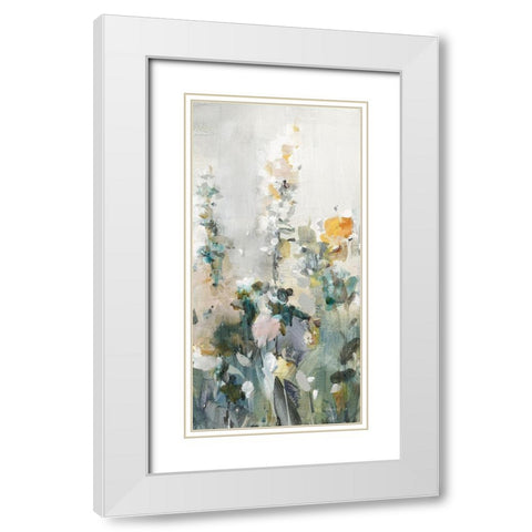 Rustic Garden Neutral V White Modern Wood Framed Art Print with Double Matting by Nai, Danhui