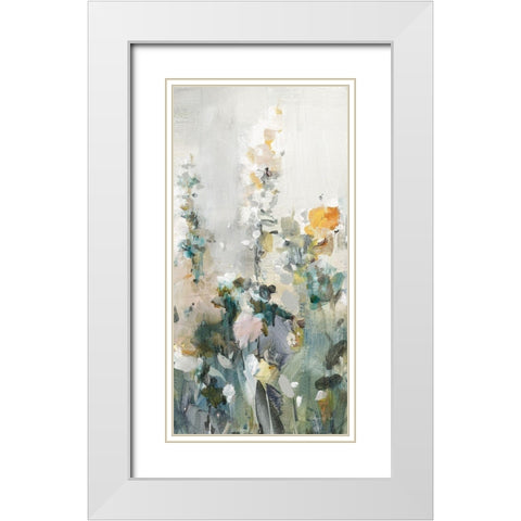 Rustic Garden Neutral V White Modern Wood Framed Art Print with Double Matting by Nai, Danhui
