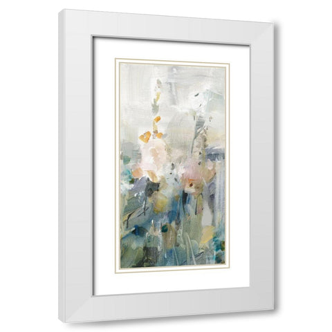 Rustic Garden Neutral VI White Modern Wood Framed Art Print with Double Matting by Nai, Danhui