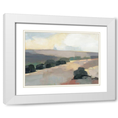 Light in the Valley Gray White Modern Wood Framed Art Print with Double Matting by Purinton, Julia