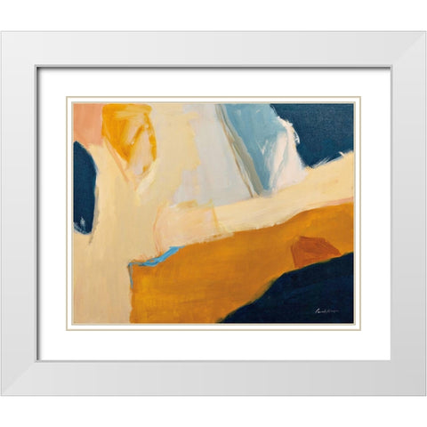 Golden Gate Marigold White Modern Wood Framed Art Print with Double Matting by Munger, Pamela