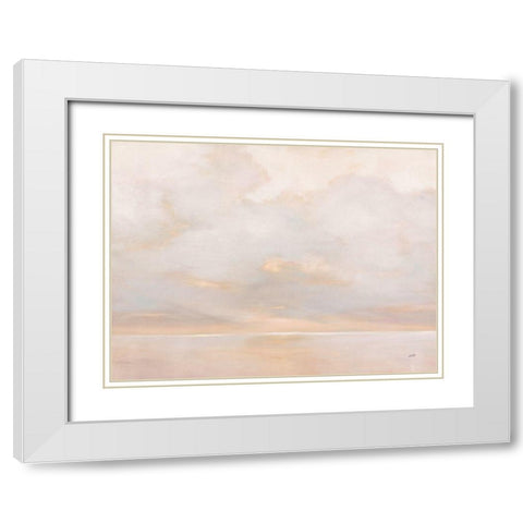 Glint on the Horizon No Pink White Modern Wood Framed Art Print with Double Matting by Purinton, Julia