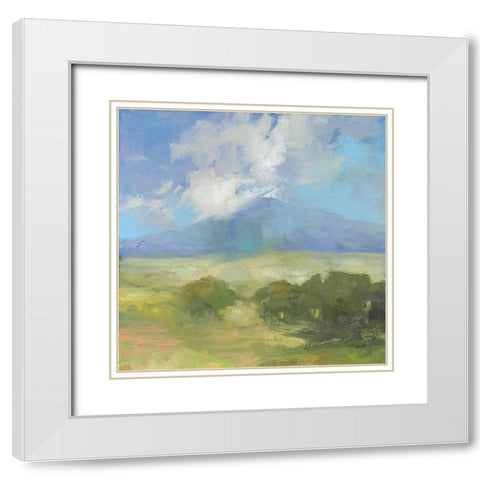 Clouds on the Mountain White Modern Wood Framed Art Print with Double Matting by Purinton, Julia