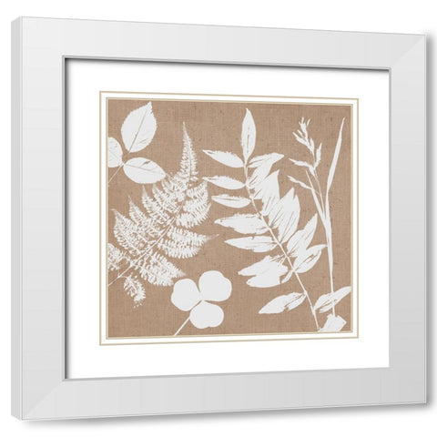 Leaves of Inspiration III Neutral White Modern Wood Framed Art Print with Double Matting by Studio Mousseau