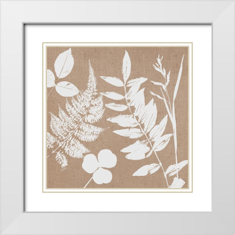 Leaves of Inspiration III Neutral White Modern Wood Framed Art Print with Double Matting by Studio Mousseau