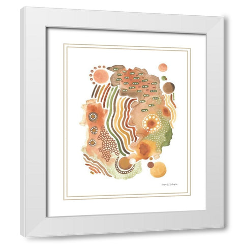 Organic I White Modern Wood Framed Art Print with Double Matting by Gallagher, Megan