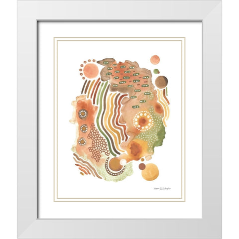 Organic I White Modern Wood Framed Art Print with Double Matting by Gallagher, Megan
