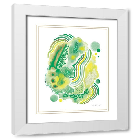 Organic II White Modern Wood Framed Art Print with Double Matting by Gallagher, Megan
