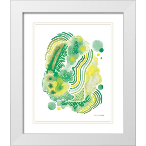 Organic II White Modern Wood Framed Art Print with Double Matting by Gallagher, Megan