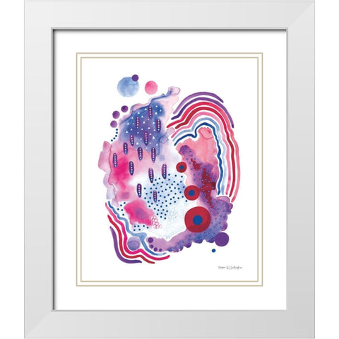 Organic III White Modern Wood Framed Art Print with Double Matting by Gallagher, Megan