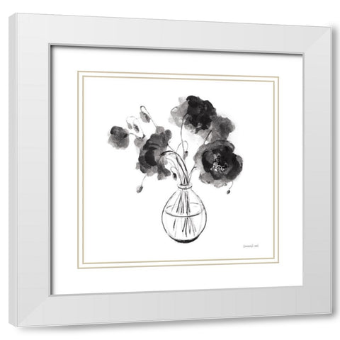 Garden Cuttings II Black White Modern Wood Framed Art Print with Double Matting by Nai, Danhui