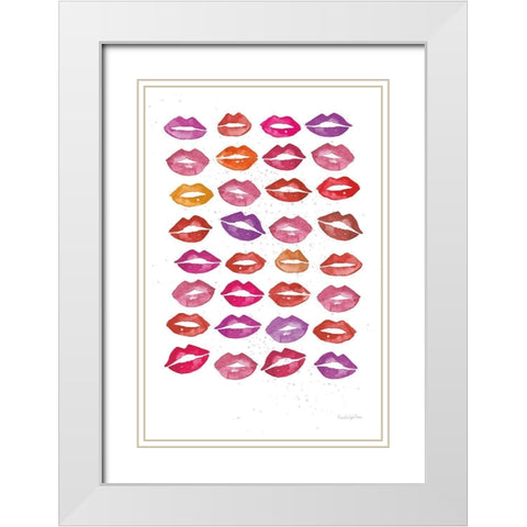 Kiss Me Quick No Words White Modern Wood Framed Art Print with Double Matting by Charro, Mercedes Lopez