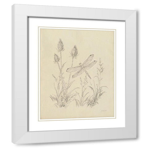 Vintage Nature Sketchbook IV White Modern Wood Framed Art Print with Double Matting by Nai, Danhui