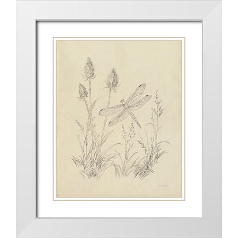 Vintage Nature Sketchbook IV White Modern Wood Framed Art Print with Double Matting by Nai, Danhui