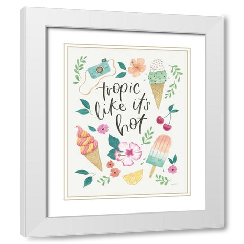 Lifes a Beach IV White Modern Wood Framed Art Print with Double Matting by Jackson, Jenaya