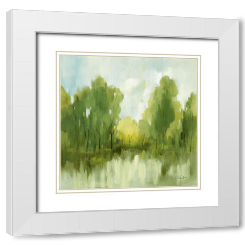 Spring Memories White Modern Wood Framed Art Print with Double Matting by Vassileva, Silvia