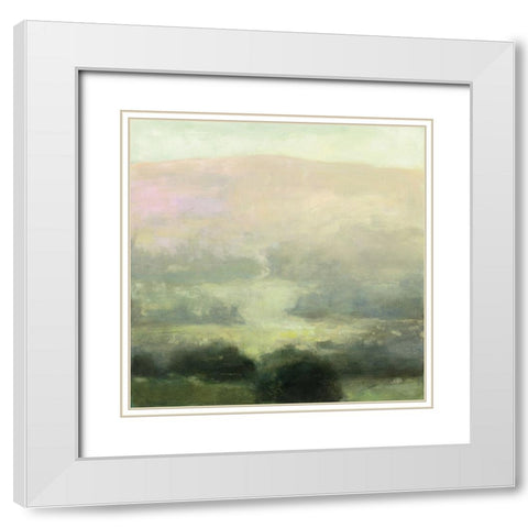 Through the Haze White Modern Wood Framed Art Print with Double Matting by Purinton, Julia