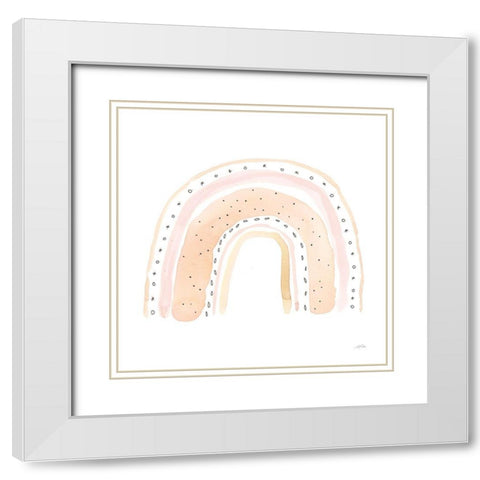 Rainbow Sweet White Modern Wood Framed Art Print with Double Matting by Pete, Katrina