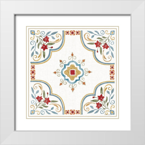 Mediterranean Motif III White Modern Wood Framed Art Print with Double Matting by Grove, Beth
