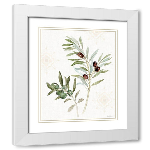 Mediterranean Motif IX White Modern Wood Framed Art Print with Double Matting by Grove, Beth