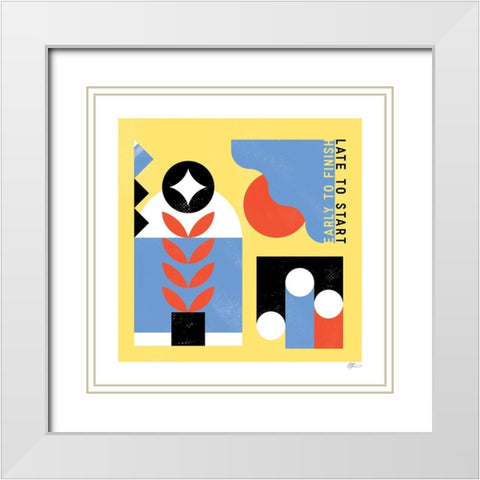 Late Start White Modern Wood Framed Art Print with Double Matting by Paterson, Robert John