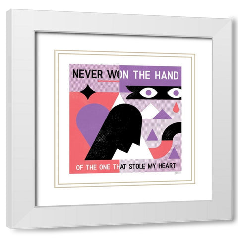 Won the Heart White Modern Wood Framed Art Print with Double Matting by Paterson, Robert John