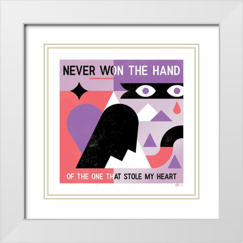 Won the Heart White Modern Wood Framed Art Print with Double Matting by Paterson, Robert John