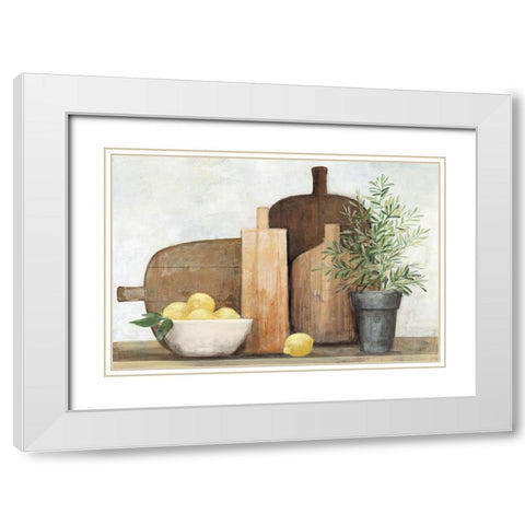Rustic Kitchen Brown White Modern Wood Framed Art Print with Double Matting by Purinton, Julia