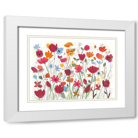 Sunday Stroll I Refresh White Modern Wood Framed Art Print with Double Matting by Warrick, Cheryl