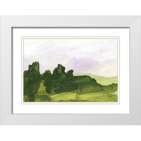 Forest Lane White Modern Wood Framed Art Print with Double Matting by Mack, Lynn