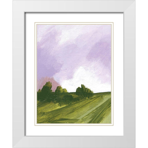 Mauve Lane White Modern Wood Framed Art Print with Double Matting by Mack, Lynn
