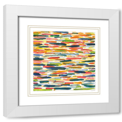 Colorful Patterns X White Modern Wood Framed Art Print with Double Matting by Warrick, Cheryl