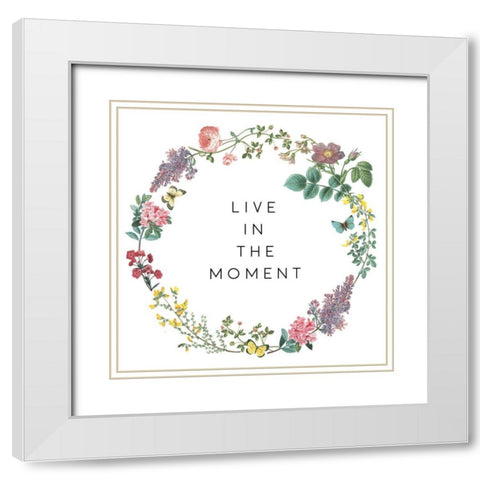 Victorian Garden Bright V White Modern Wood Framed Art Print with Double Matting by Wild Apple Portfolio