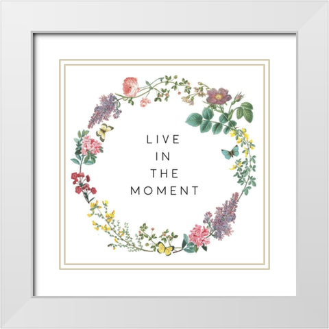 Victorian Garden Bright V White Modern Wood Framed Art Print with Double Matting by Wild Apple Portfolio