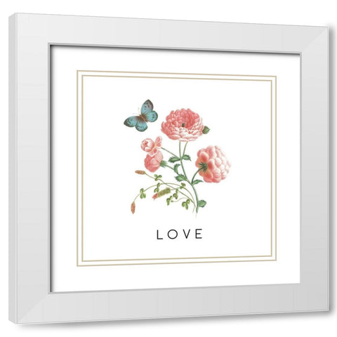 Victorian Garden Bright VII White Modern Wood Framed Art Print with Double Matting by Wild Apple Portfolio