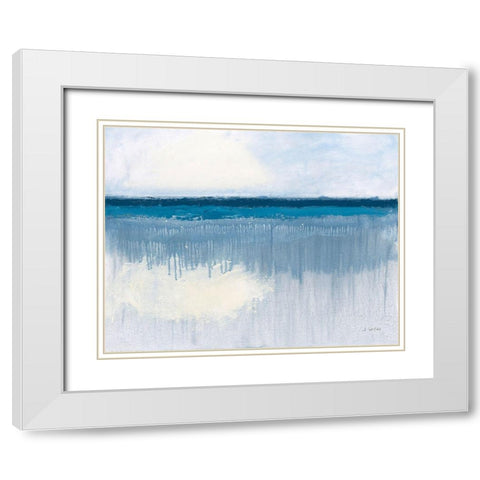 Seascape II White Modern Wood Framed Art Print with Double Matting by Wiens, James