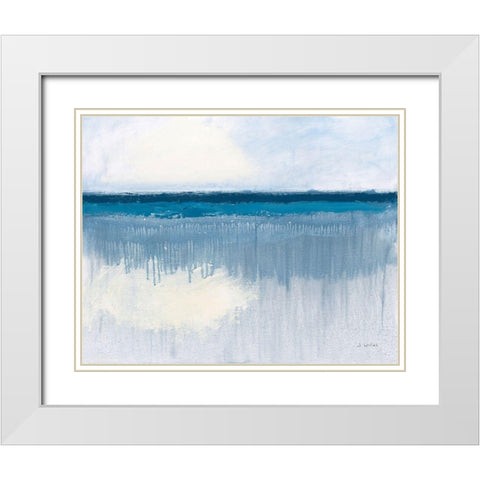 Seascape II White Modern Wood Framed Art Print with Double Matting by Wiens, James