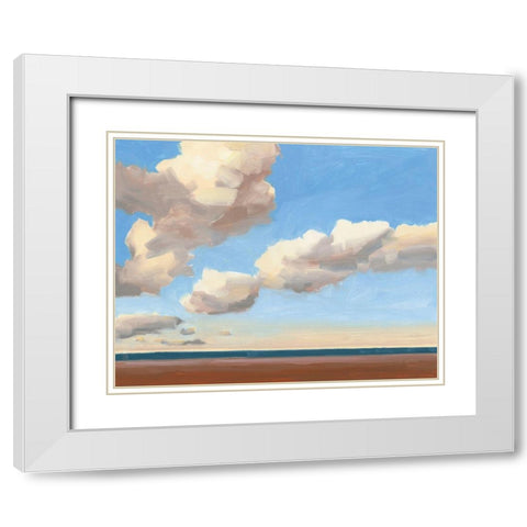 Seascape III White Modern Wood Framed Art Print with Double Matting by Wiens, James