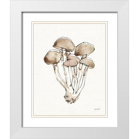 Fresh Farmhouse Mushrooms I White Modern Wood Framed Art Print with Double Matting by Tavoletti, Anne