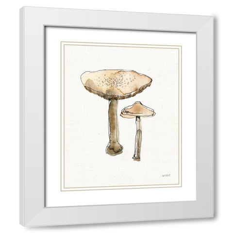 Fresh Farmhouse Mushrooms II White Modern Wood Framed Art Print with Double Matting by Tavoletti, Anne