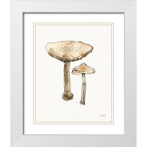 Fresh Farmhouse Mushrooms II White Modern Wood Framed Art Print with Double Matting by Tavoletti, Anne