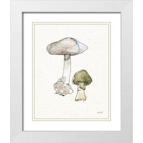Fresh Farmhouse Mushrooms III White Modern Wood Framed Art Print with Double Matting by Tavoletti, Anne
