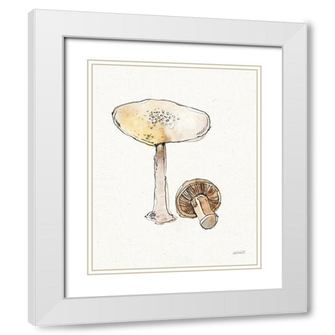 Fresh Farmhouse Mushrooms IV White Modern Wood Framed Art Print with Double Matting by Tavoletti, Anne