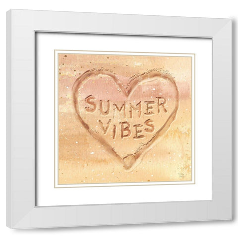 Ocean Breeze IX White Modern Wood Framed Art Print with Double Matting by June, Dina