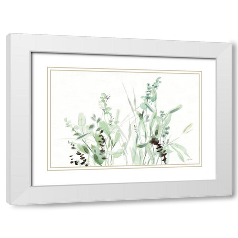 Grasses I White Modern Wood Framed Art Print with Double Matting by Pete, Katrina