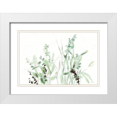 Grasses I White Modern Wood Framed Art Print with Double Matting by Pete, Katrina