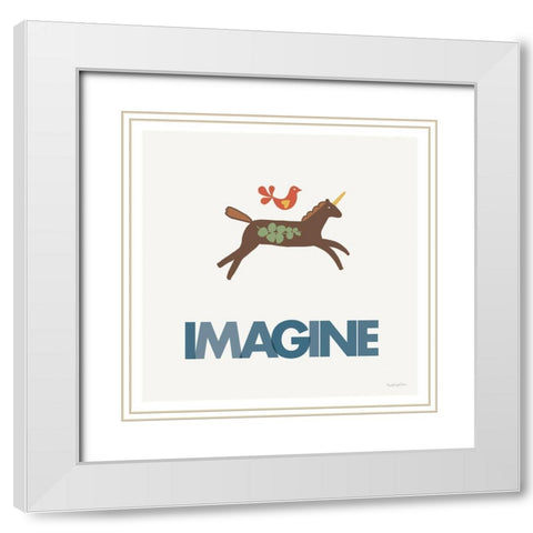 Imagine White Modern Wood Framed Art Print with Double Matting by Charro, Mercedes Lopez