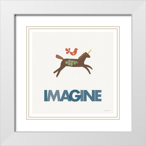Imagine White Modern Wood Framed Art Print with Double Matting by Charro, Mercedes Lopez
