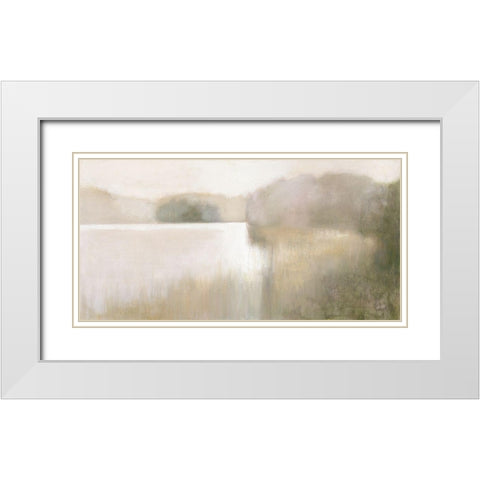 Solitude Meadows White Modern Wood Framed Art Print with Double Matting by Purinton, Julia