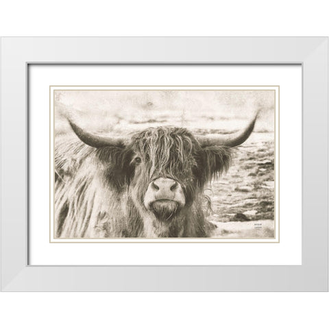 You Have My Attention White Modern Wood Framed Art Print with Double Matting by Larson, Nathan